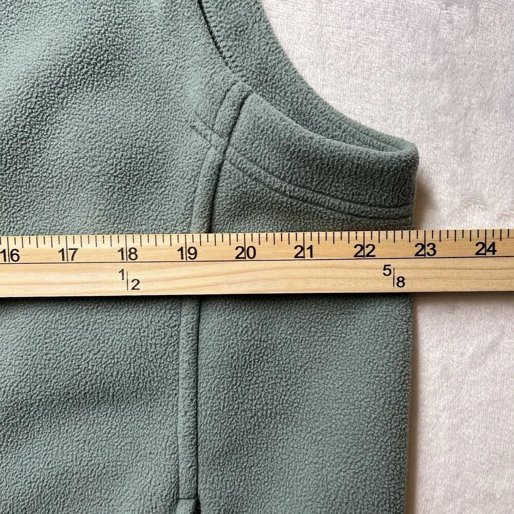 Banana Republic Y2K 2000’s Green Fleece Vest Men’s Full Zip Classic Size XL
